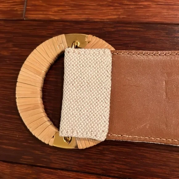 Gucci vintage beige canvas and brown leather basket weave buckle - Picture 5 of 7